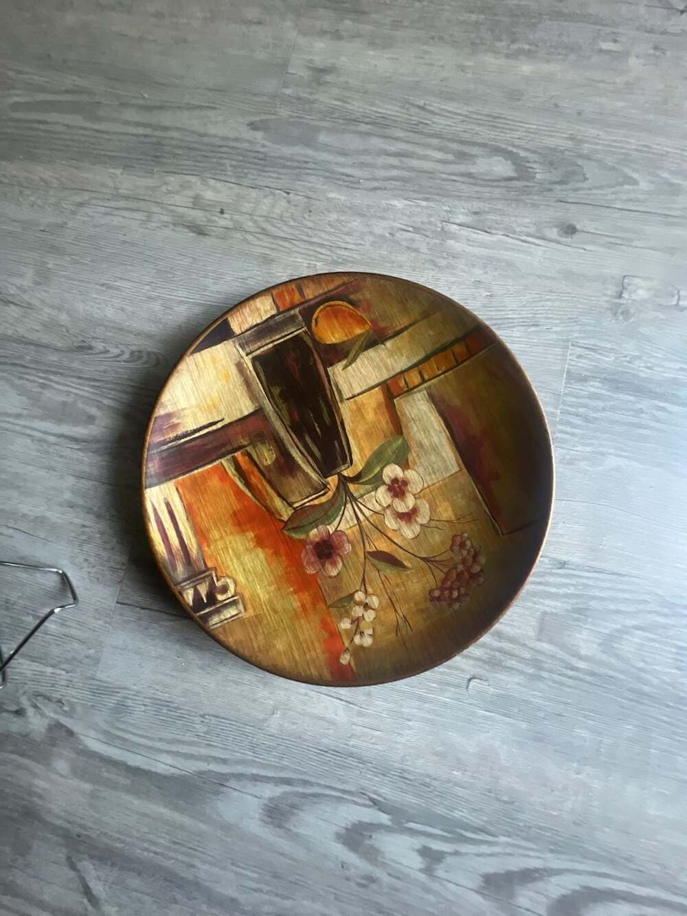 Kirkland's Decorative Wall Plate Floral Abstract